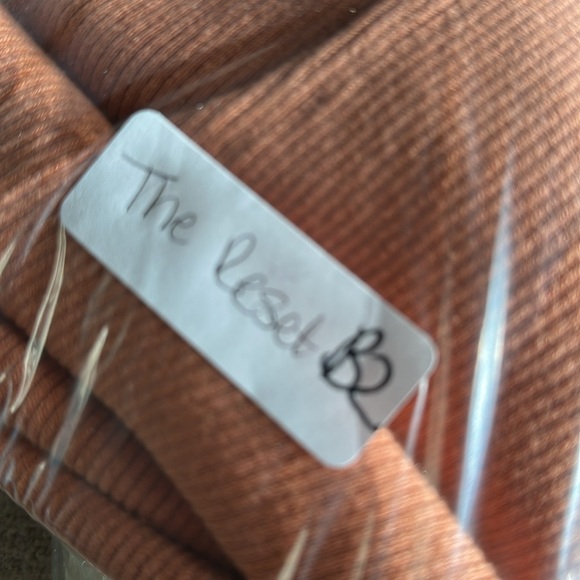 REVOLVE THE RESET L/XL Essential linen dolman sleeve rib woman oversized tunic - Picture 13 of 13